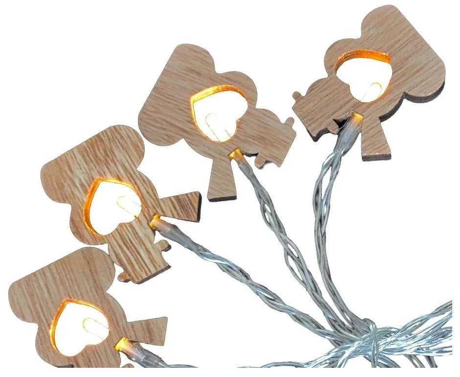 Fényfüzér 10 sárga LED izzóval Snowmen - Casa Selección