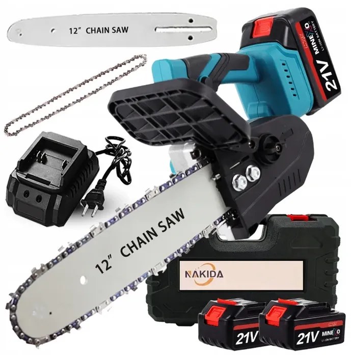 Nakida Akkus fűrész + 2x akku 21 V + tartozékok + praktikus tok - HTN-5719-1 - NAKIDA