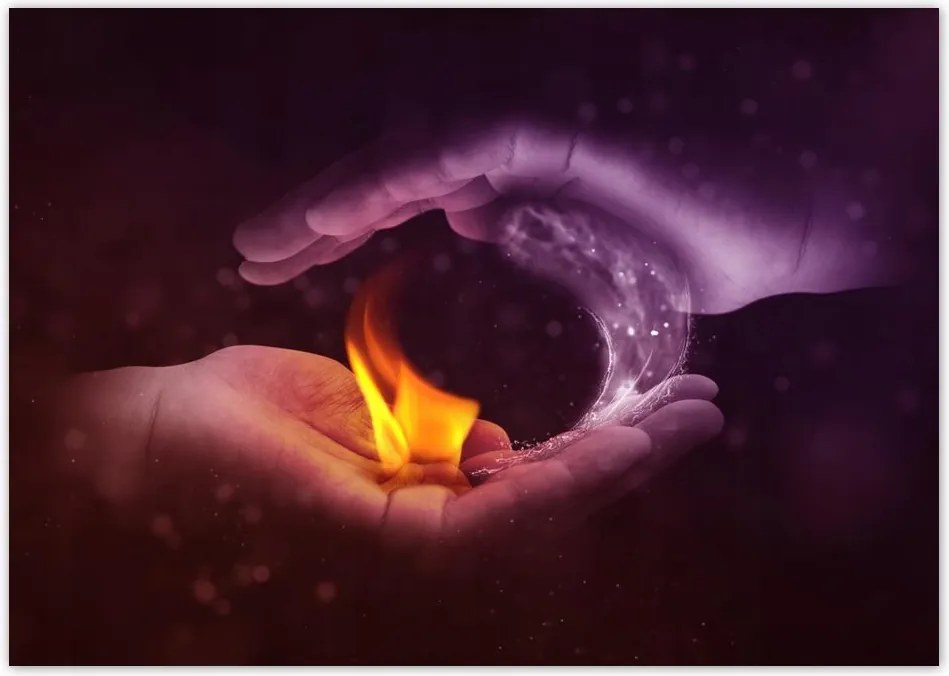 Poszterek A0 Szint Mint a tűz és a víz