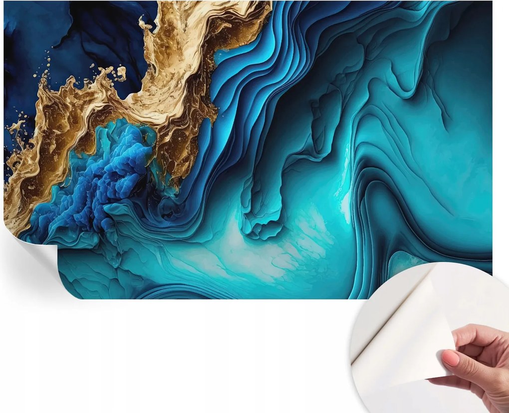 Öntapadós tapéta Falfestmény Prémium Energia hullámok 416x254 cm