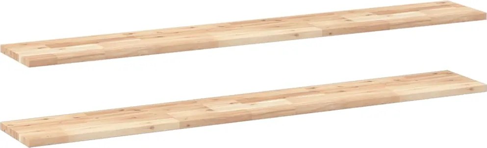 vidaXL 2 db kezeletlen tömör akácfa függőpolc 160 x 20 x 2 cm