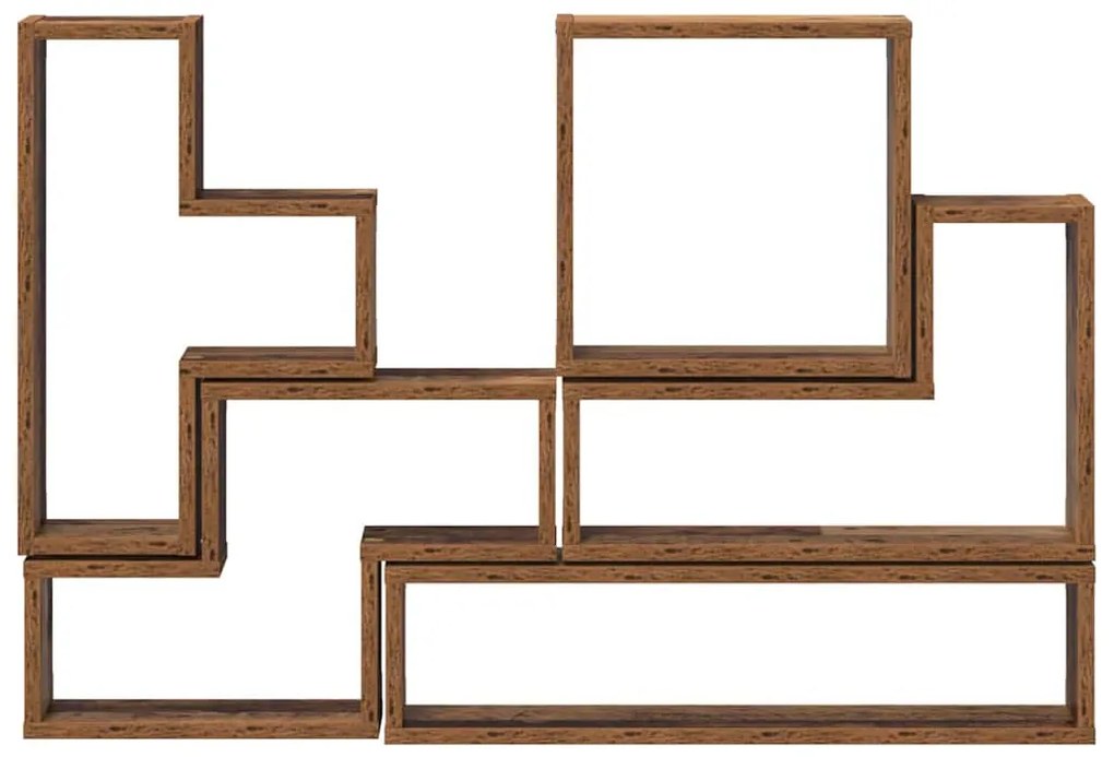Fal Cube polcokkal Egyéb Régi fa 96 x 12 x 64 cm Faanyag