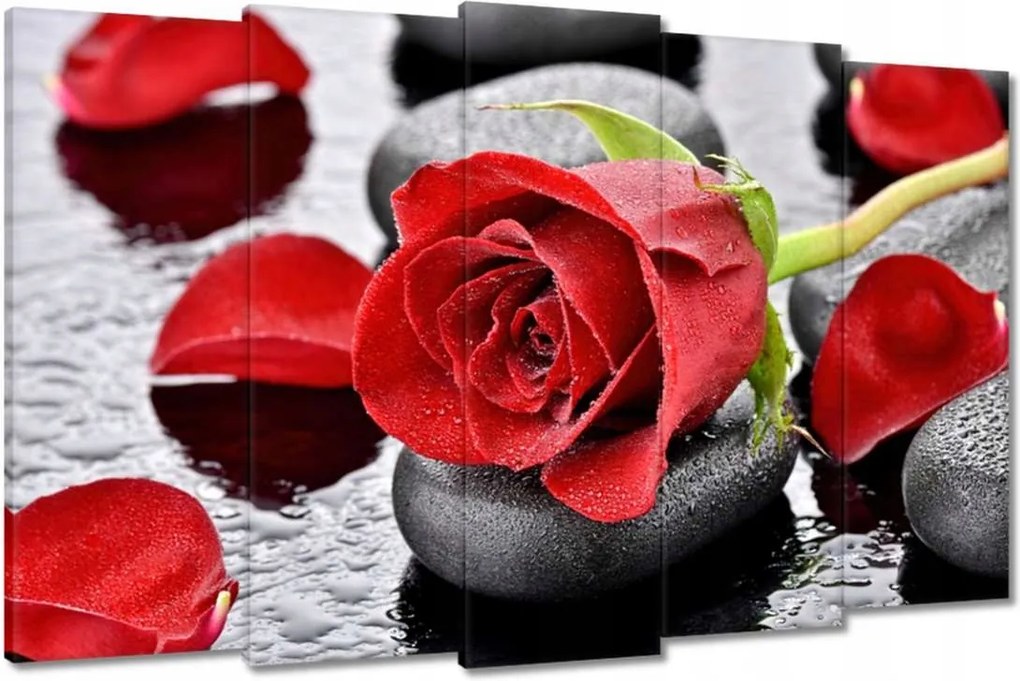 Vászonkép 150x95 Vörös rózsa Neki