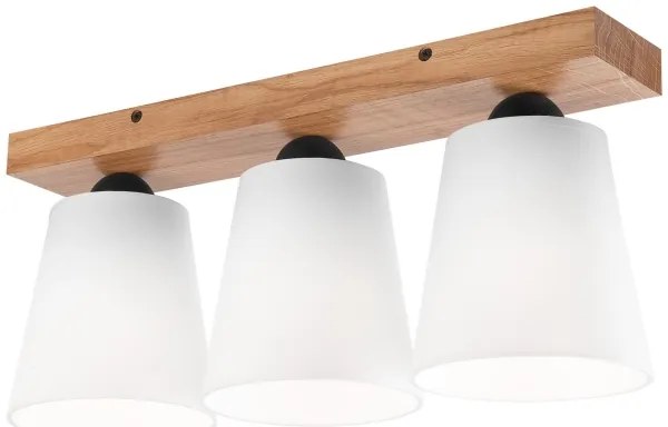 Felületre szerelhető csillár LULA 3xE27/60W/230V tölgy