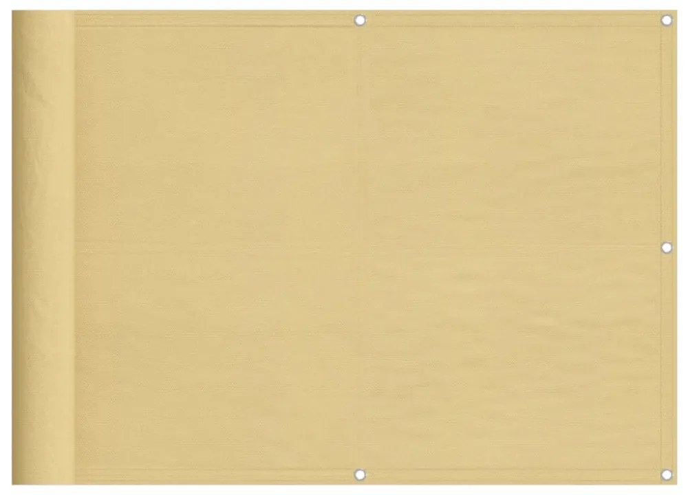 homokszínű 100% oxford poliészter erkélyparaván 75 x 500 cm