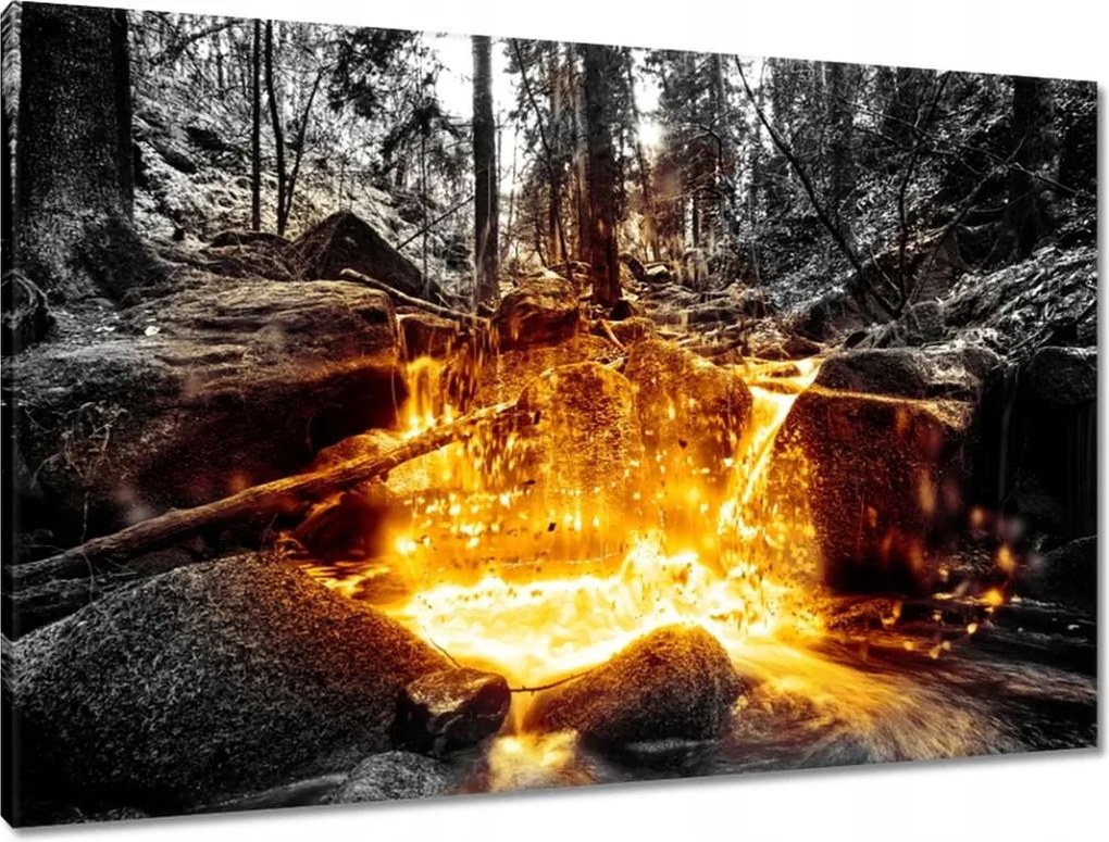 Vászonkép 90x60 Hegyi folyó Tájkép