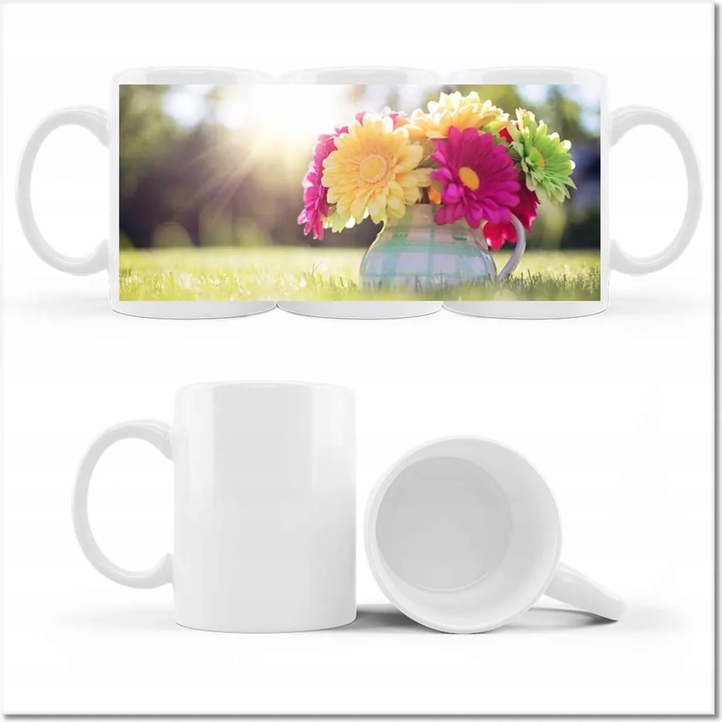 Fotó bögre Virágcsokor a réten