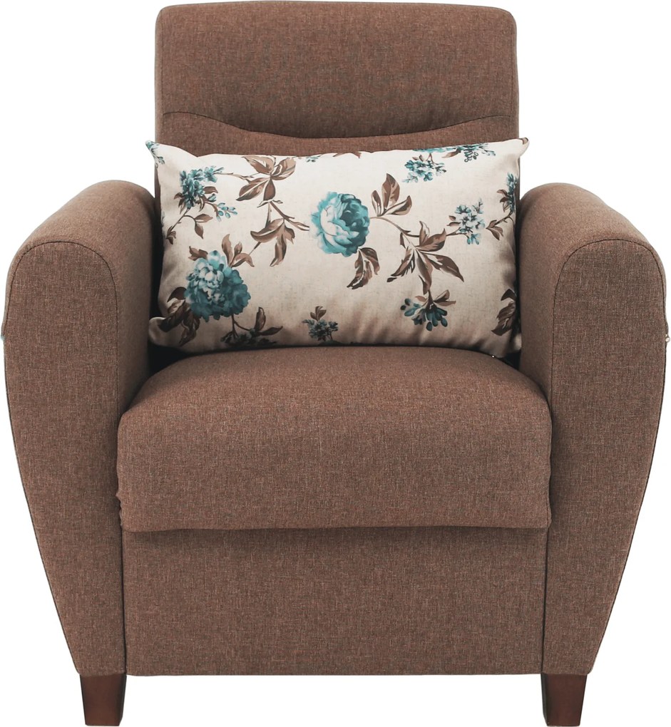 Fotel, sötétbézs, MILO