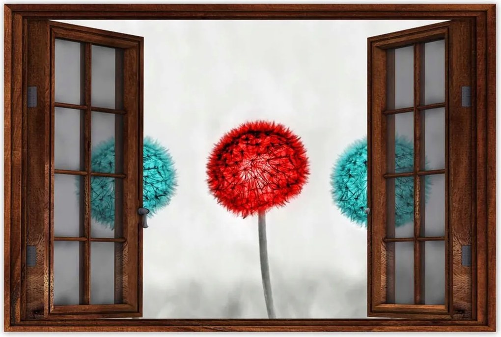 Poszterek 90x60 Piros pitypang