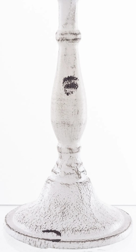 Koptatott fehér öntöttvas madáritató állvány 27x15x17cm