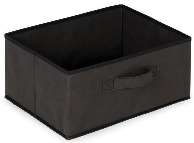 Intenso Home komód 6db szövet fiókkal 76x68cm | Fekete - arany tölgy vászonfiókos tároló