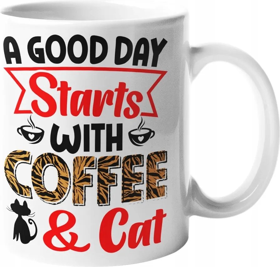 Csodálatos Cacska és Kávés Börsé Egy jó nap kávéval és macskával kezdődik 330 ml