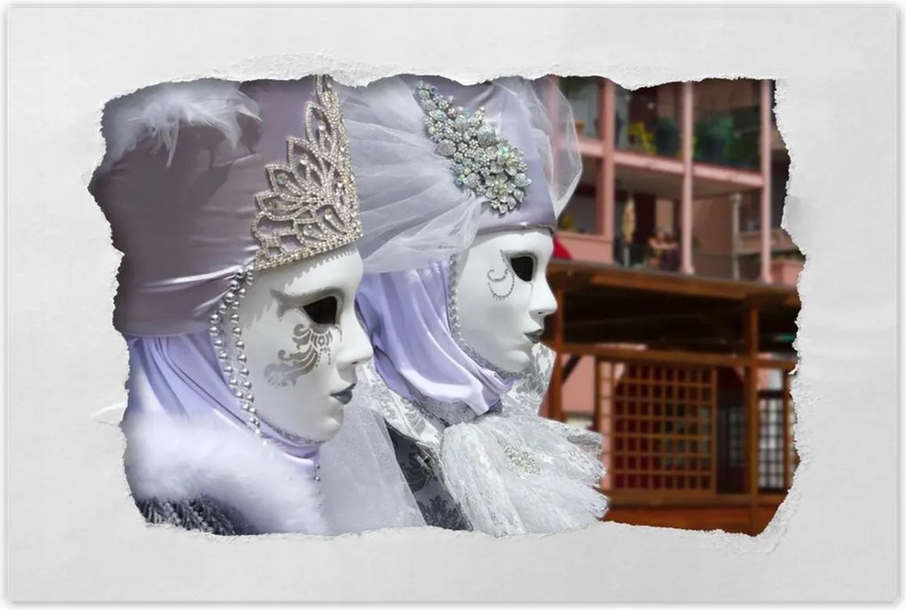 Poszterek 120x80 Szórakozás Velencében Maszkok