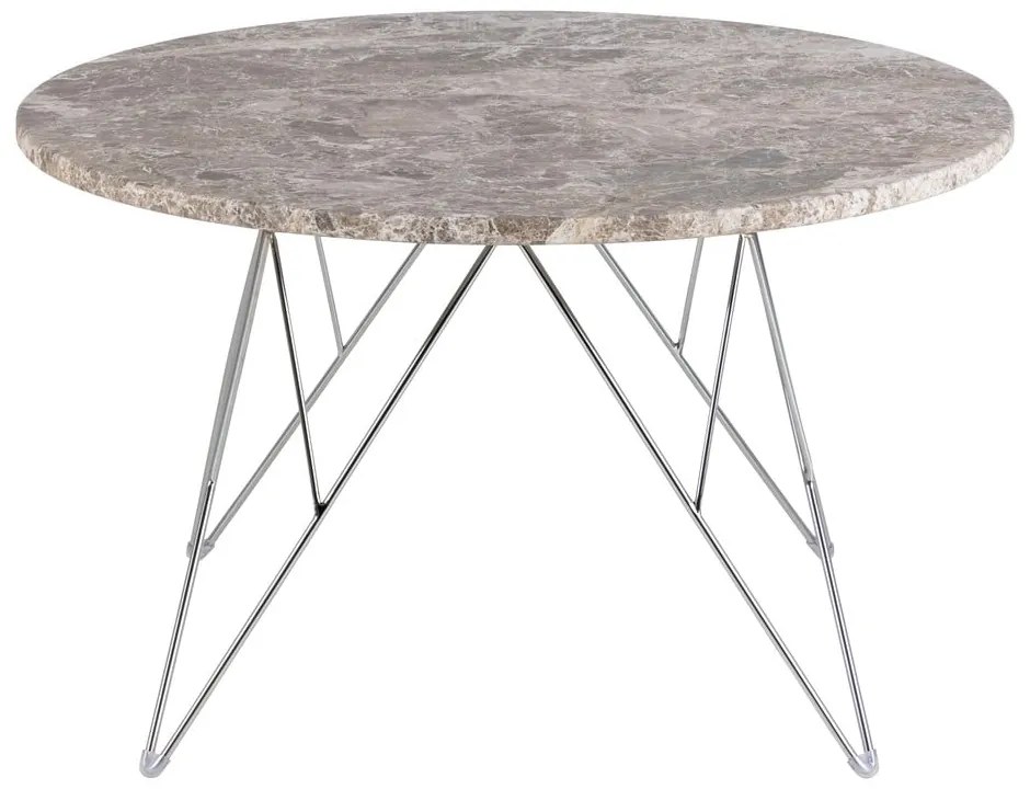 Szürke márvány kerek dohányzóasztal ø 80 cm Prunus – Actona
