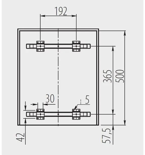Hulladékgyűjtő GTV Practi Eco 450, szelektív, manuális működés, lágy záródás, 2x15 L edénnyel, fedéllel