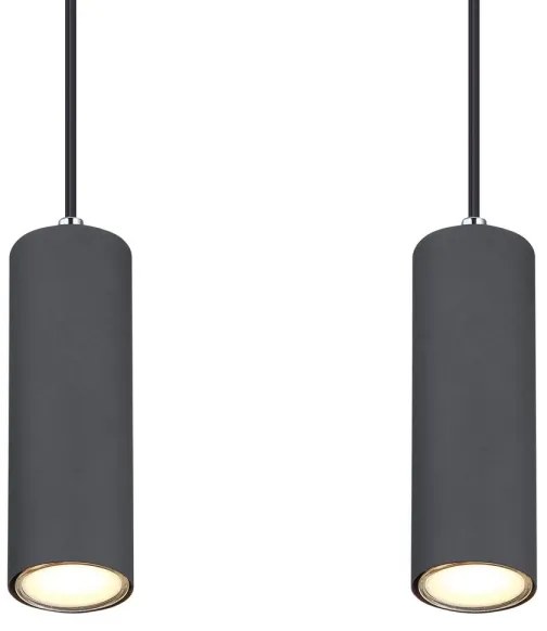 Globo 57911-4HG - Csillár zsinóron ROBBY 4xGU10/35W/230V szürke/barna