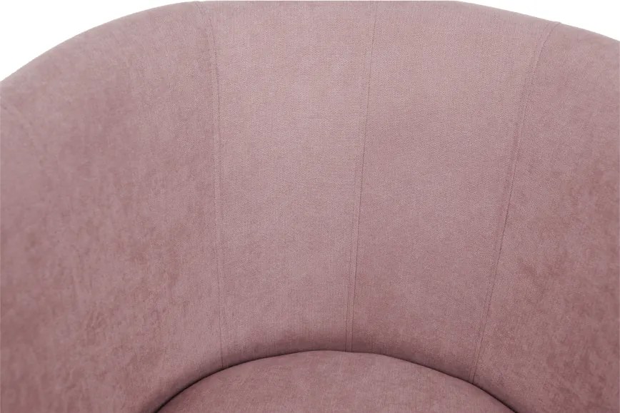 Klub fotel puffal, rózsaszín, ROSE