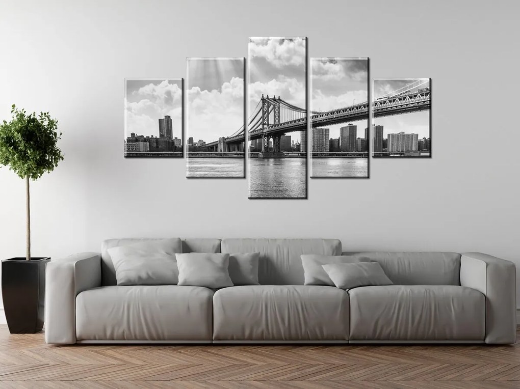Gario Vászonkép Brooklyn New York - 5 részes Méret: 125 x 70 cm