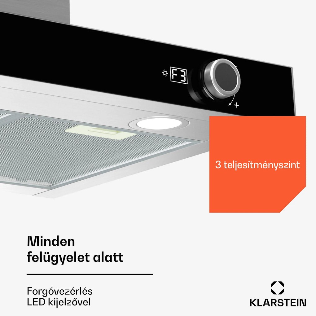 Klarstein AirNova páraelszívó, légvisszavezetés és elszívás, A++ energiahatékonyság, 110 W, 620 m³/h