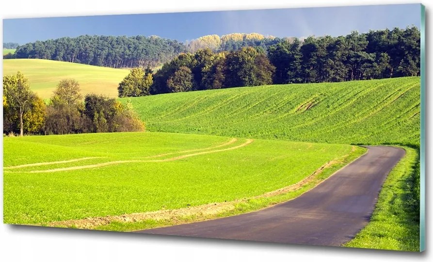 Fotó üvegkép Vízesés az erdőben 100x70