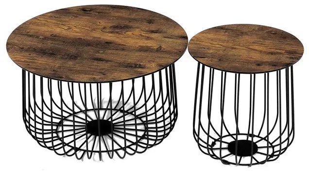 Dohányzóasztal 60×60 cm, MDF, Vad Tölgy. AF-3007 OLW