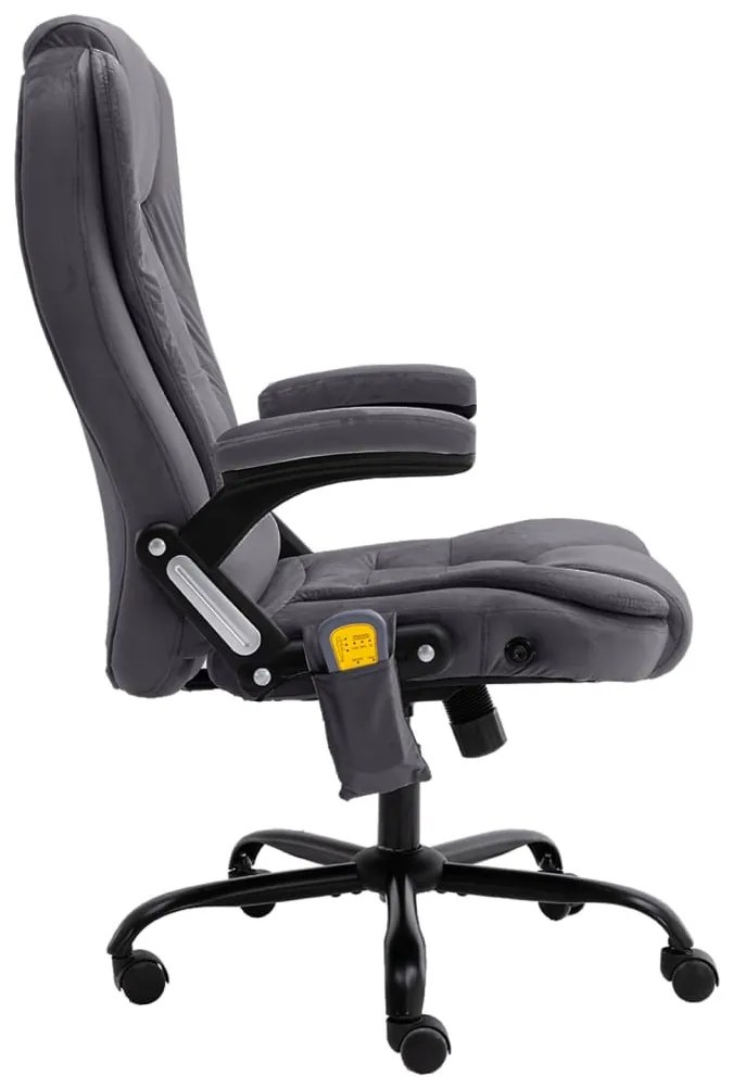 sötétszürke bársony masszázs irodaszék