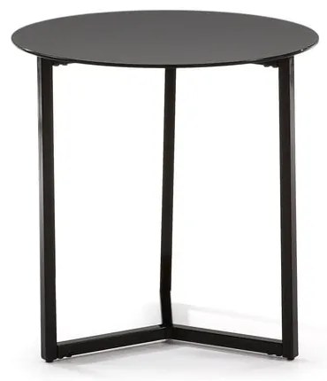 Marae fekete tárolóasztal, ⌀ 50 cm - Kave Home
