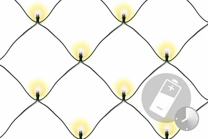 NEXOS LED fényháló 1,5 x 1.5 m 100 dióda meleg fehér