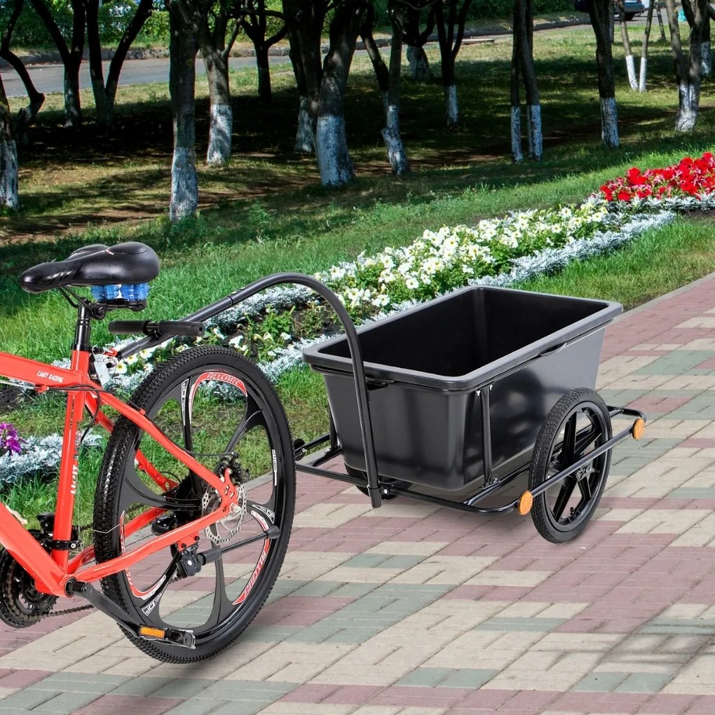 TERY kerékpáros utánfutó, 90l, 61x153x90cm, fekete Monzana