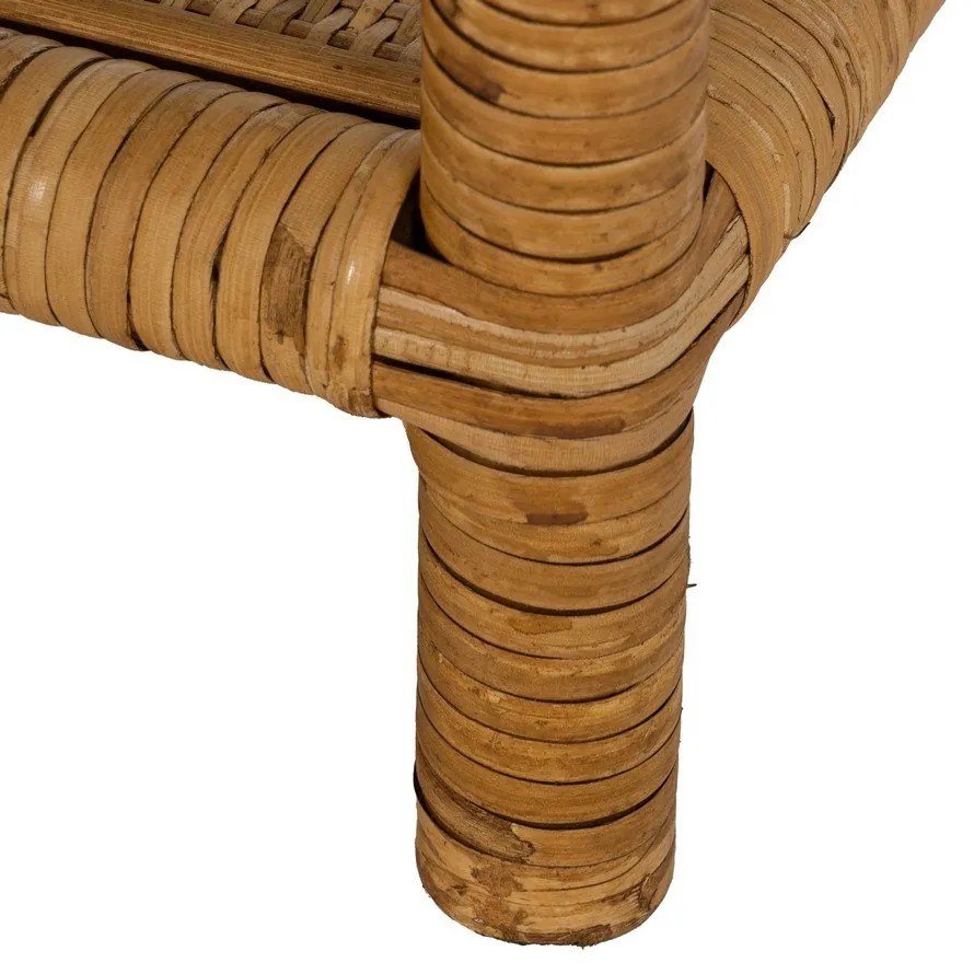 Natúr színű dohányzóasztal üveg asztallappal 40x90 cm – Ixia