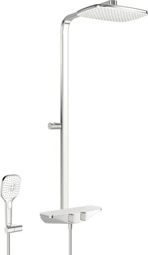 Hansa Emotion zuhanyrendszer termosztatikus csapteleppel fehér / króm 5865017182