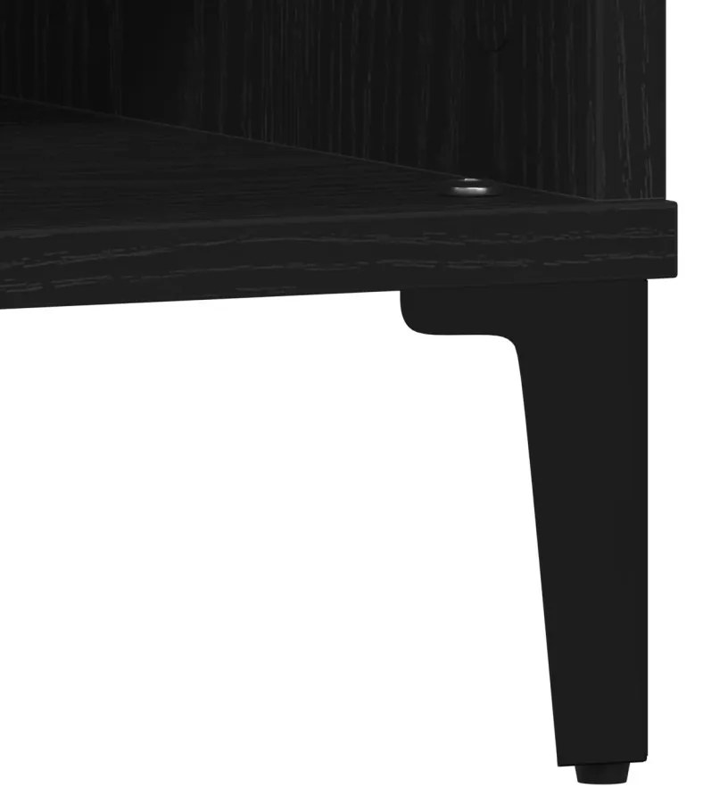 vidaXL Dohányzóasztal Fekete tölgy 60 x 60 x 30 cm