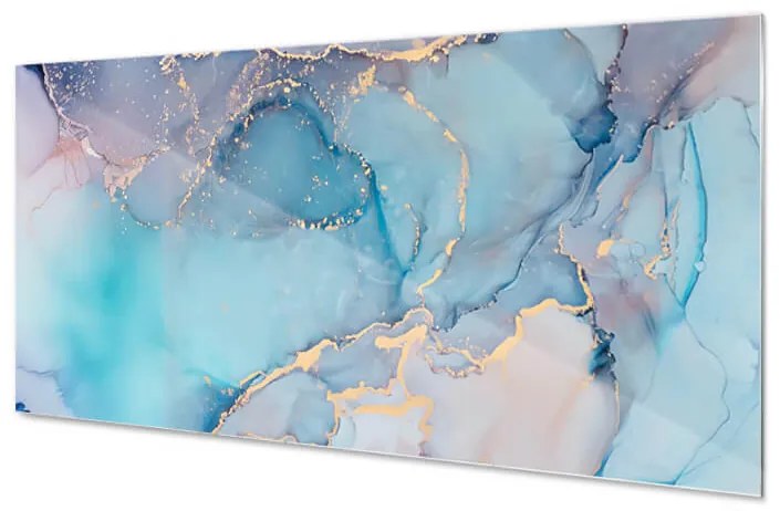 Wallplex konyhahátfal Light Blue Marble (Méret: 60x180)