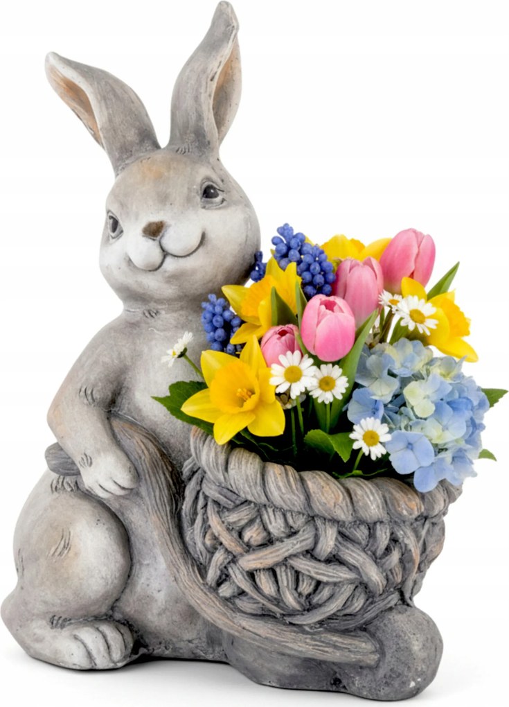 takaró figura nagy nyúl 43 cm húsvéti nyúl virágtartó kosár