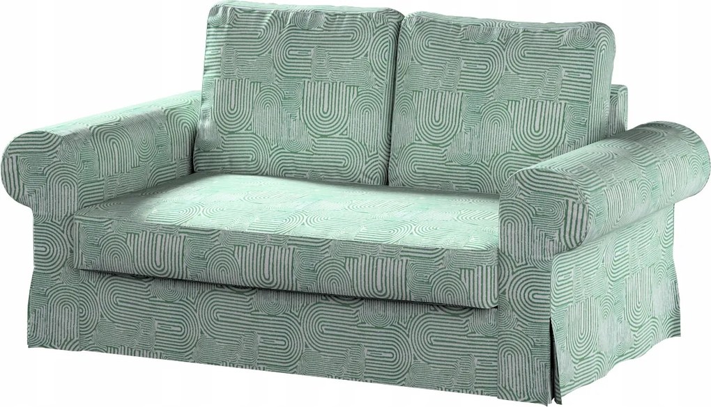 Backabro 2 személyes összecsukható kanapé huzat Ikea menta-ecru