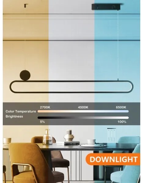 Immax NEO 07231L - LED Dimmelhető csillár zsinóron LITE OVALE LED/50W/230V + távirányító