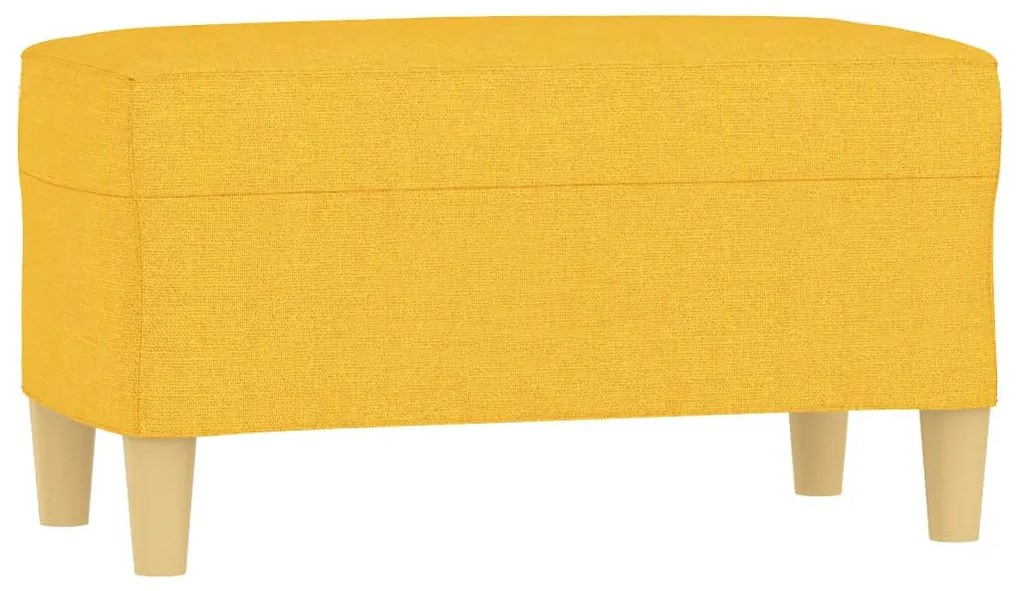 világossárga szövet pad 70x35x41 cm