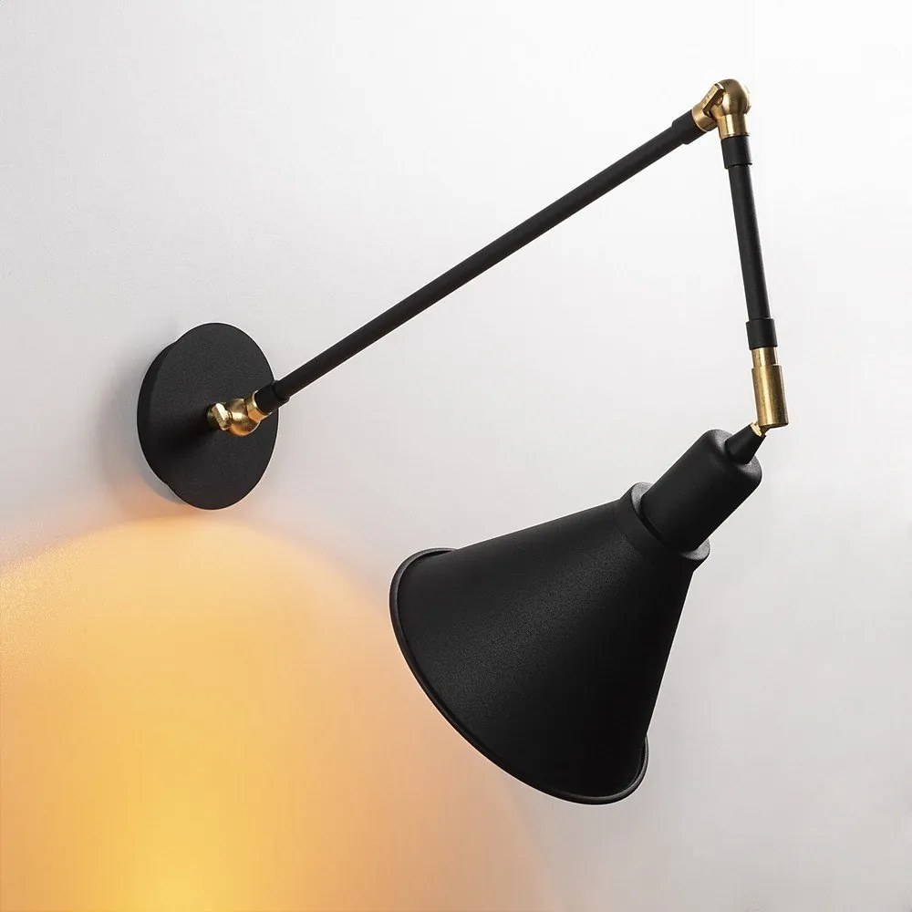 Fekete fali lámpa Berceste – Opviq lights