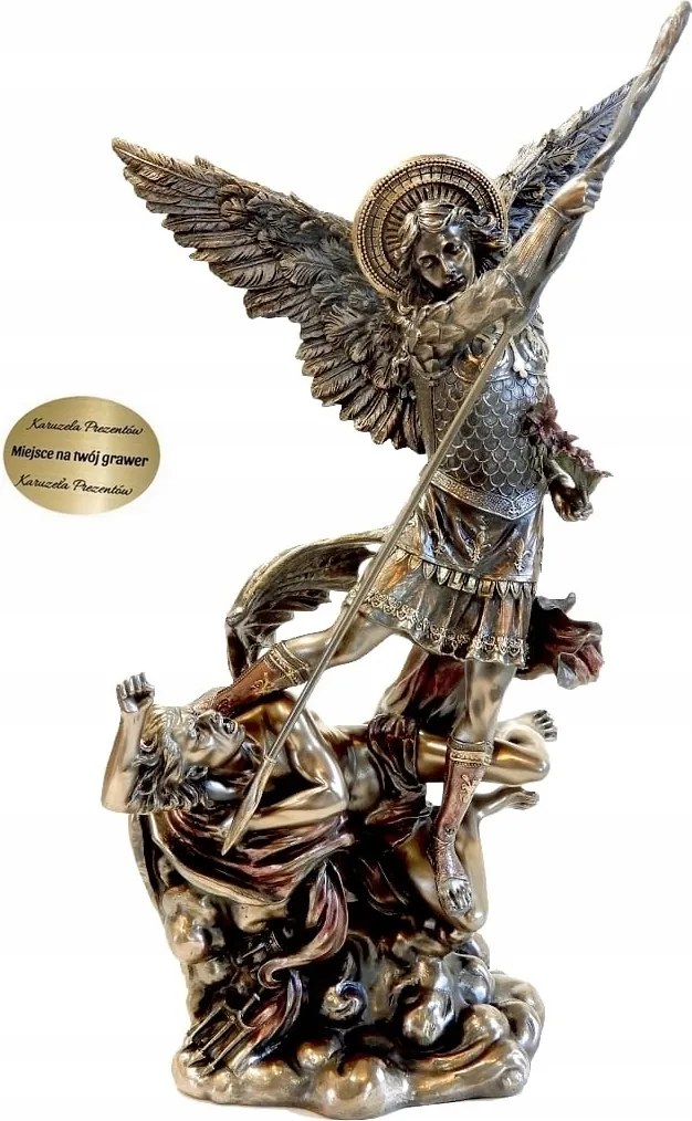 Barokk Arkangyal Figura Michael Az Ejtőernyős Rendőrök Védőszentje 33 cm.