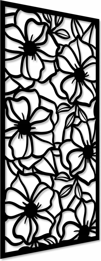 Áttört Fali Dekoráció Virágok 3D Falpanel Nappali Fali Triptichon