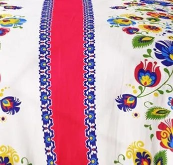 Pamut ágynemű JANE FOLK RED 2 részes 140x200 cm