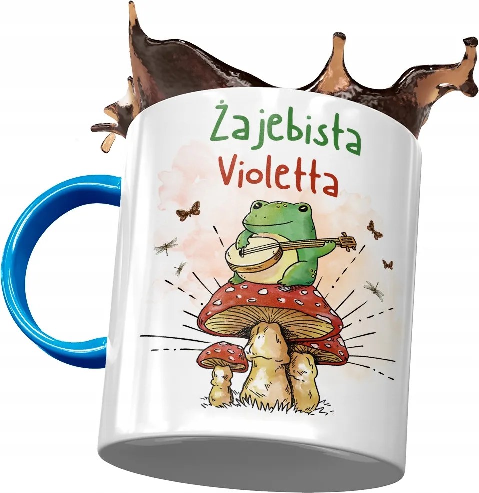 Kék Bögre Violetta Barátnőknek Ajándék Nyomtatott Fotóval