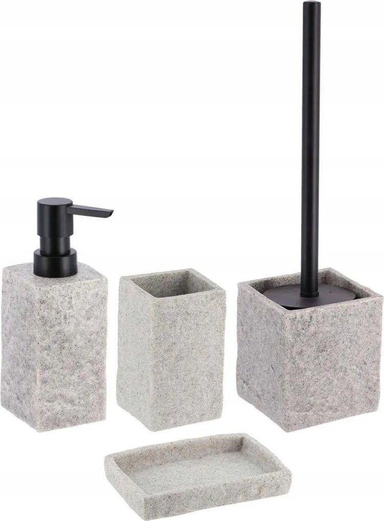 Fürdőszoba Szett Wc Szett 4 Részes Szürke