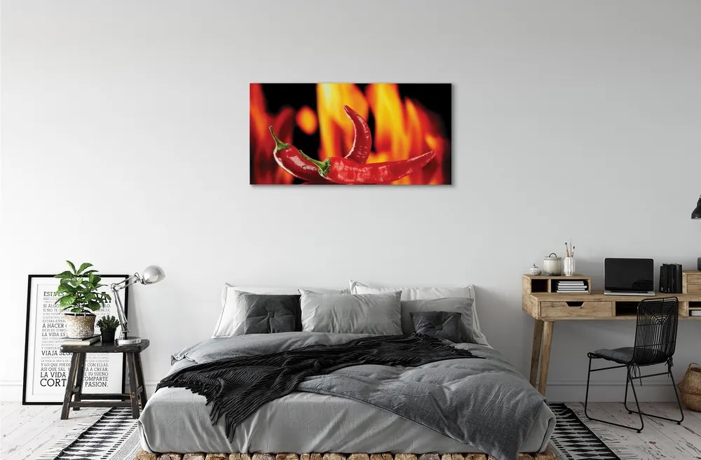 Canvas képek csípős paprika 140x70 cm