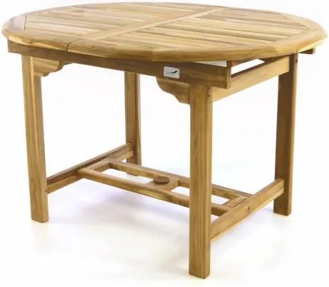 DIVERO Kerti asztal 120/170cm tíkfa