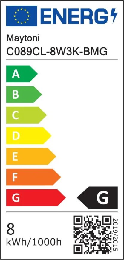 Maytoni Vega C089CL-8W3K-BMG 1x8W/LED 3000K 580lm IP20
