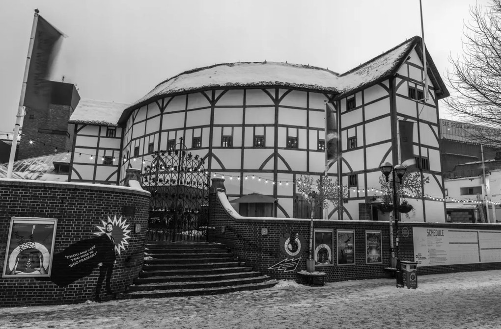 Poszter 86,4x56,8cm Globe Theatre a téli időszakban, Assaf Frank