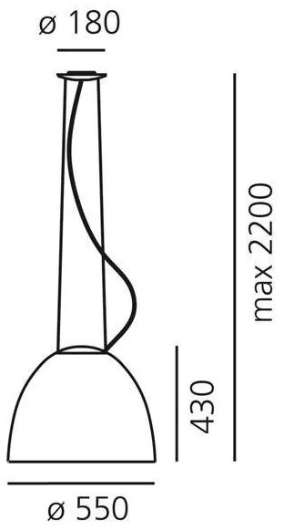 Artemide AR A242100 - Csillár zsinóron NUR 1xE27/205W/230V