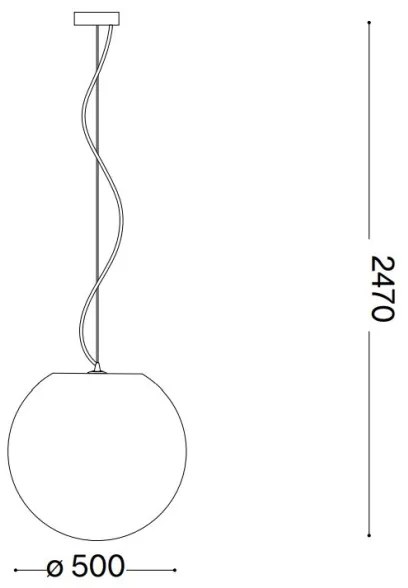 Ideal Lux - Csillár zsinóron CARTA 1xE27/25W/230V átm. 50 cm fehér