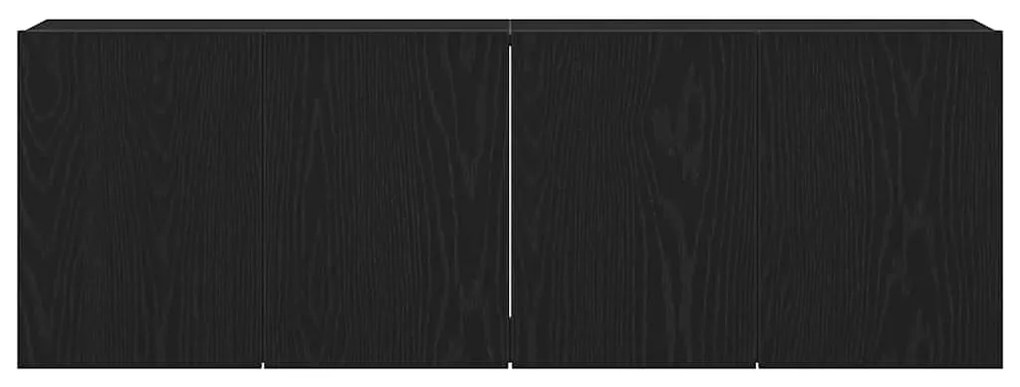 2 db fekete tölgyfa TV-szekrény 120 x 30 x 41 cm